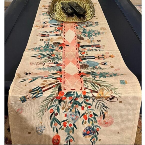 Nutcracker Table Runner Christmas Decor Holiday Decoration 72" Decorative Cloth - Picture 6 of 6